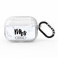 Personalised Black Mrs Surname On Marble AirPods Pro Glitter Case