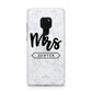 Personalised Black Mrs Surname On Marble Huawei Mate 20 Phone Case