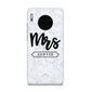 Personalised Black Mrs Surname On Marble Huawei Mate 30