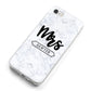 Personalised Black Mrs Surname On Marble iPhone 8 Bumper Case on Silver iPhone Alternative Image