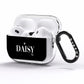 Personalised Black Name AirPods Pro Clear Case Side Image