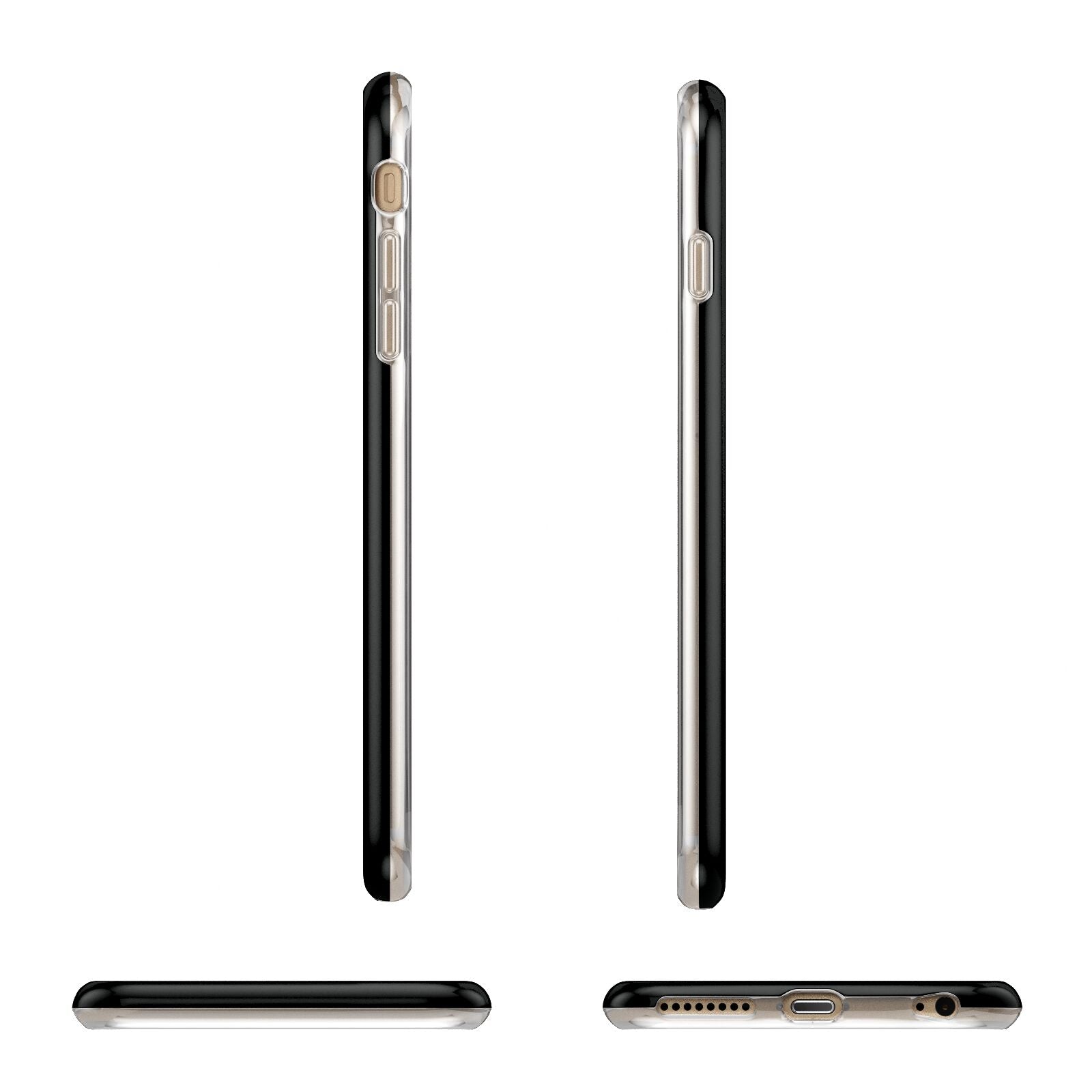 Personalised Black Name Apple iPhone 6 Plus 3D Wrap Tough Case Alternative Image Angles