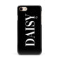 Personalised Black Name Apple iPhone 7 8 3D Snap Case