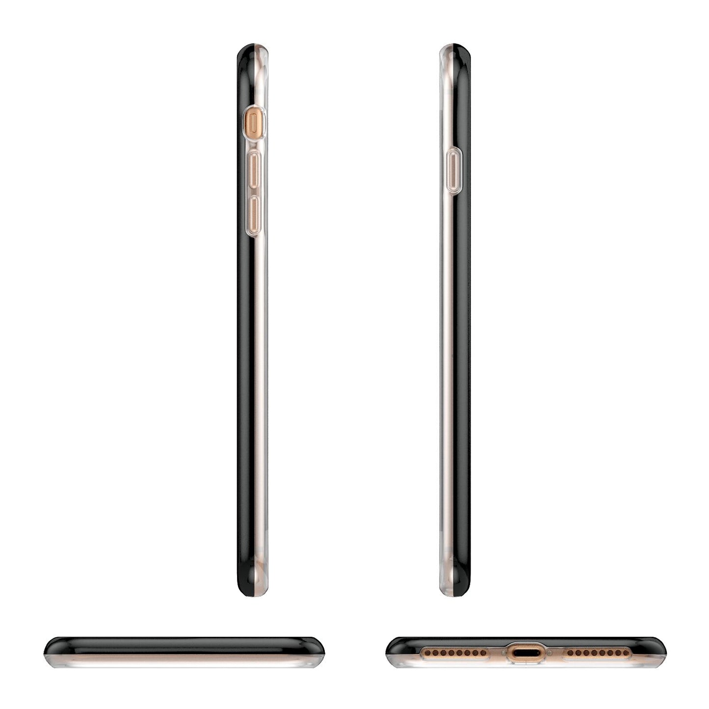 Personalised Black Name Apple iPhone 7 8 Plus 3D Wrap Tough Case Alternative Image Angles