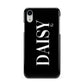 Personalised Black Name Apple iPhone XR White 3D Snap Case