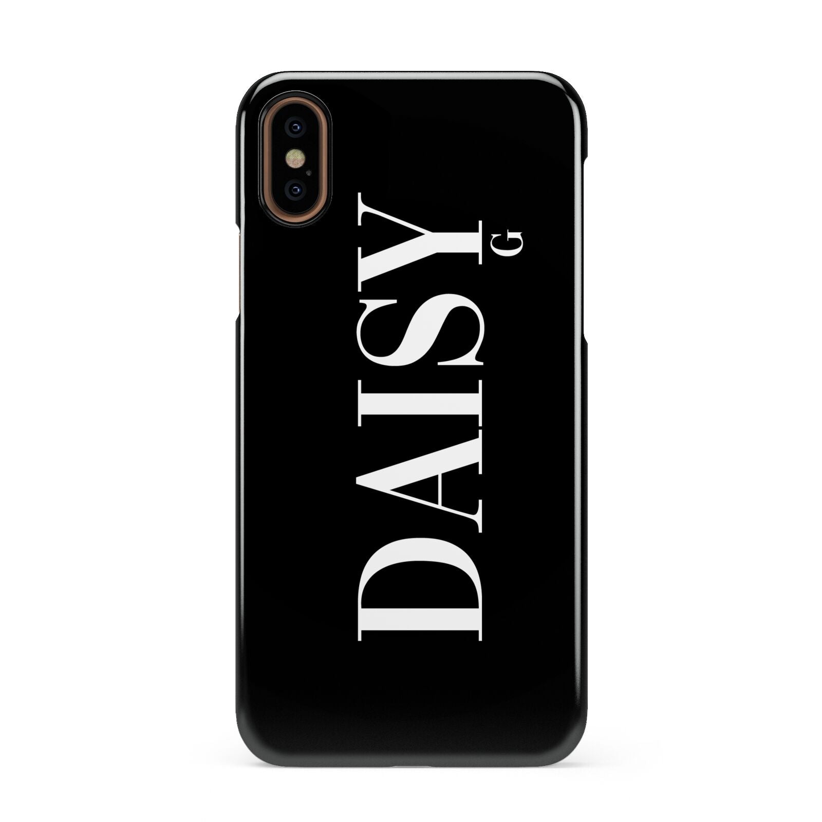 Personalised Black Name Apple iPhone XS 3D Snap Case