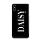 Personalised Black Name Apple iPhone Xs Max 3D Snap Case