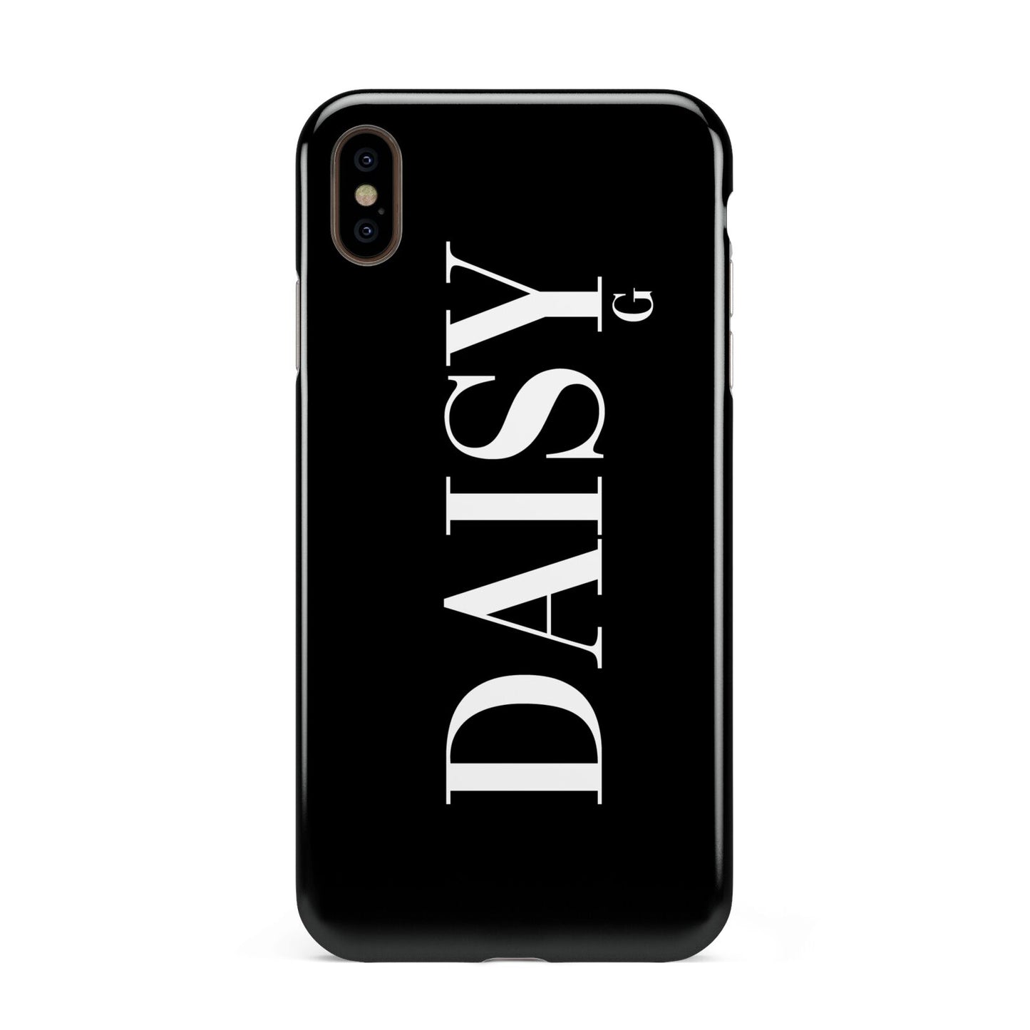 Personalised Black Name Apple iPhone Xs Max 3D Tough Case