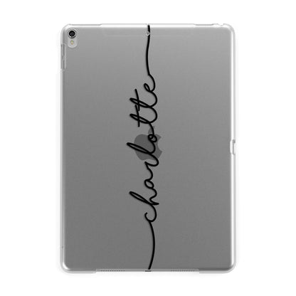 Personalised Black Name Customised Clear Apple iPad Silver Case
