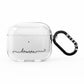 Personalised Black Name Handwriting Clear Custom AirPods Clear Case 3rd Gen