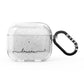 Personalised Black Name Handwriting Clear Custom AirPods Glitter Case 3rd Gen