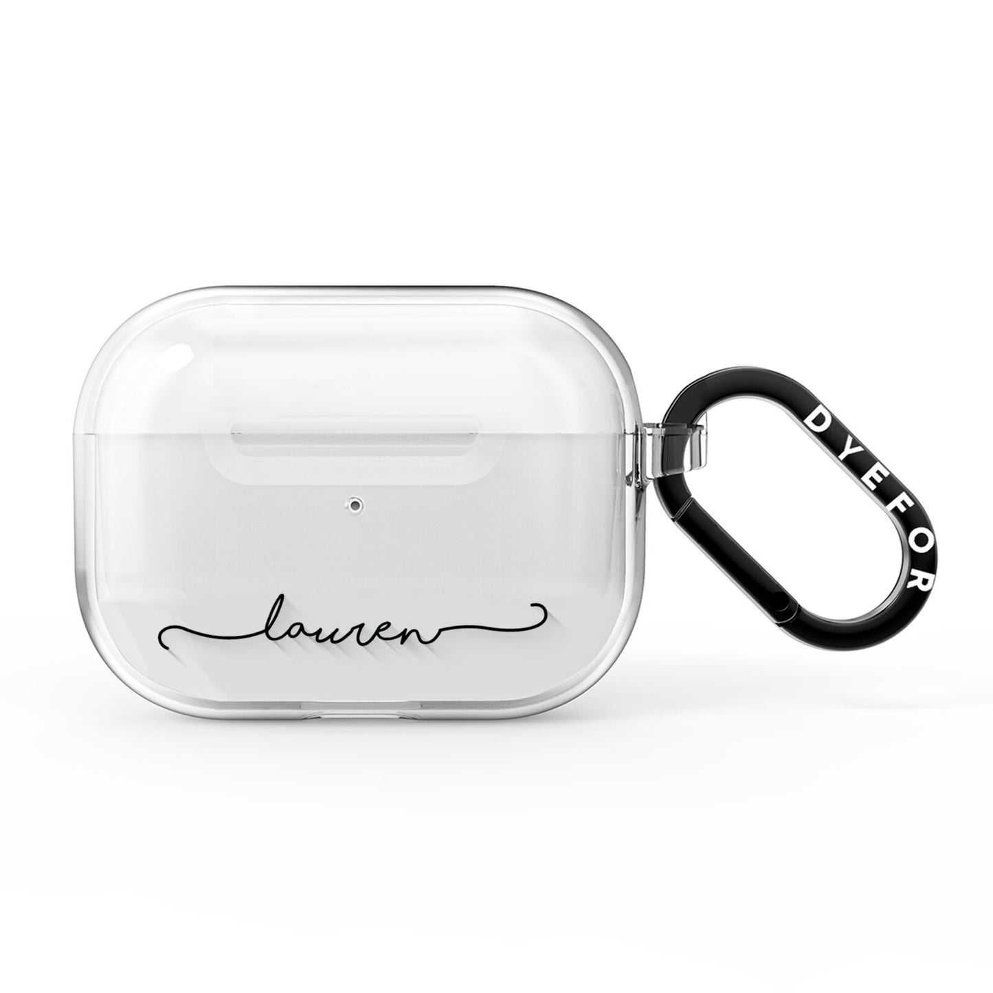 Personalised Black Name Handwriting Clear Custom AirPods Pro Clear Case