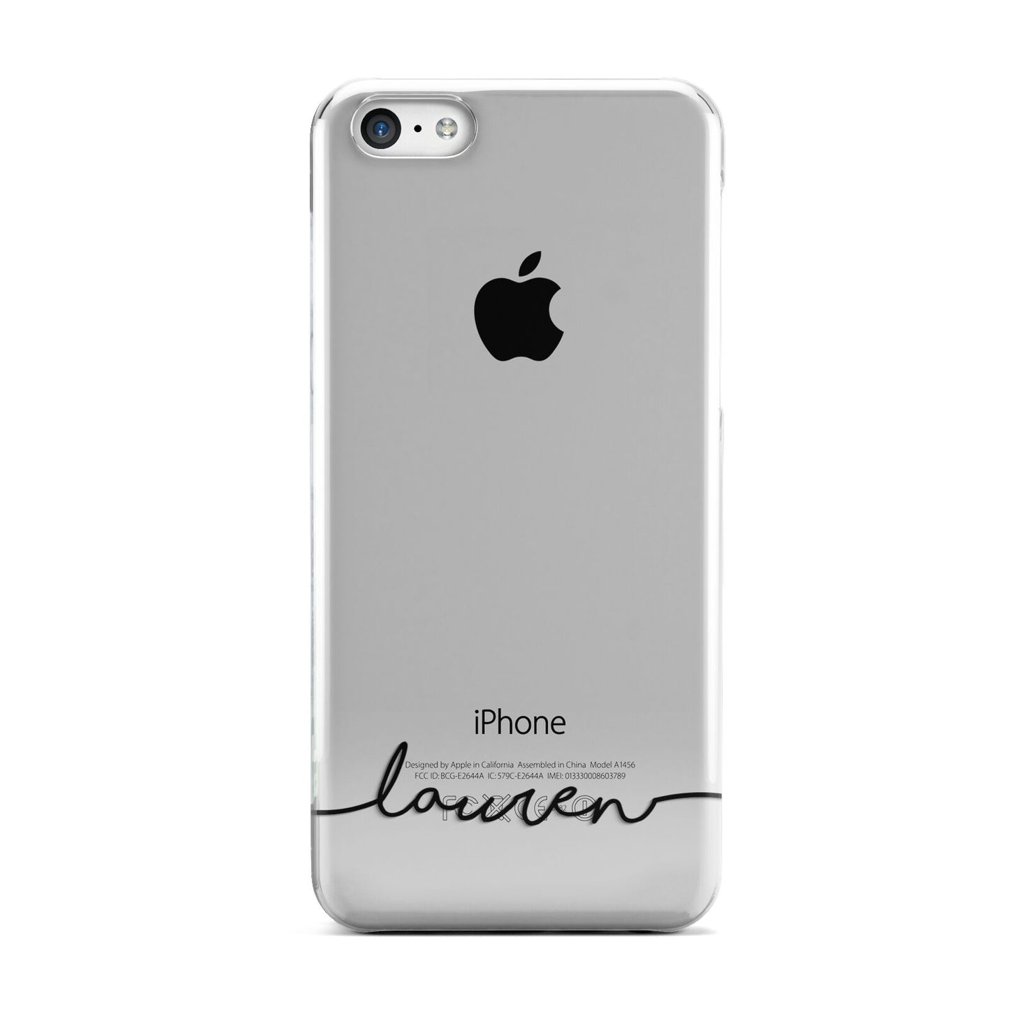Personalised Black Name Handwriting Clear Custom Apple iPhone 5c Case