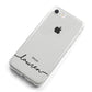 Personalised Black Name Handwriting Clear Custom iPhone 8 Bumper Case on Silver iPhone Alternative Image