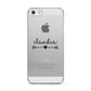 Personalised Black Name Heart Arrow Clear Apple iPhone 5 Case