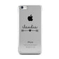 Personalised Black Name Heart Arrow Clear Apple iPhone 5c Case