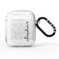 Personalised Black Name Heart Handwriting AirPods Glitter Case