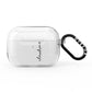 Personalised Black Name Heart Handwriting AirPods Pro Clear Case
