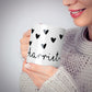 Personalised Black Name Love Hearts Clear 10oz Mug Alternative Image 6