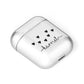 Personalised Black Name Love Hearts Clear AirPods Case Laid Flat
