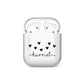 Personalised Black Name Love Hearts Clear AirPods Case