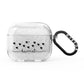 Personalised Black Name Love Hearts Clear AirPods Glitter Case 3rd Gen
