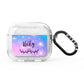 Personalised Black Name Purple Unicorn Marble AirPods Glitter Case 3rd Gen