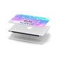 Personalised Black Name Purple Unicorn Marble Apple MacBook Case in Detail