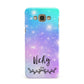 Personalised Black Name Purple Unicorn Marble Samsung Galaxy A8 Case