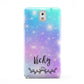 Personalised Black Name Purple Unicorn Marble Samsung Galaxy Note 3 Case