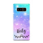 Personalised Black Name Purple Unicorn Marble Samsung Galaxy Note 8 Case