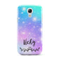 Personalised Black Name Purple Unicorn Marble Samsung Galaxy S4 Mini Case