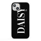 Personalised Black Name iPhone 13 Full Wrap 3D Snap Case