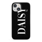 Personalised Black Name iPhone 13 Mini Full Wrap 3D Snap Case