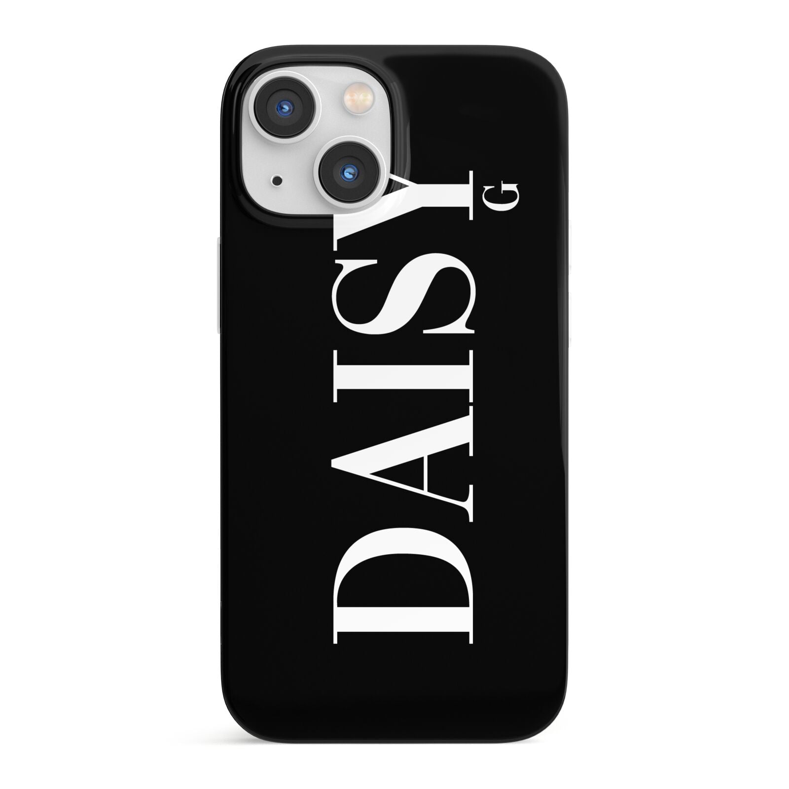 Personalised Black Name iPhone 13 Mini Full Wrap 3D Snap Case