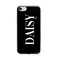 Personalised Black Name iPhone 7 Bumper Case on Silver iPhone