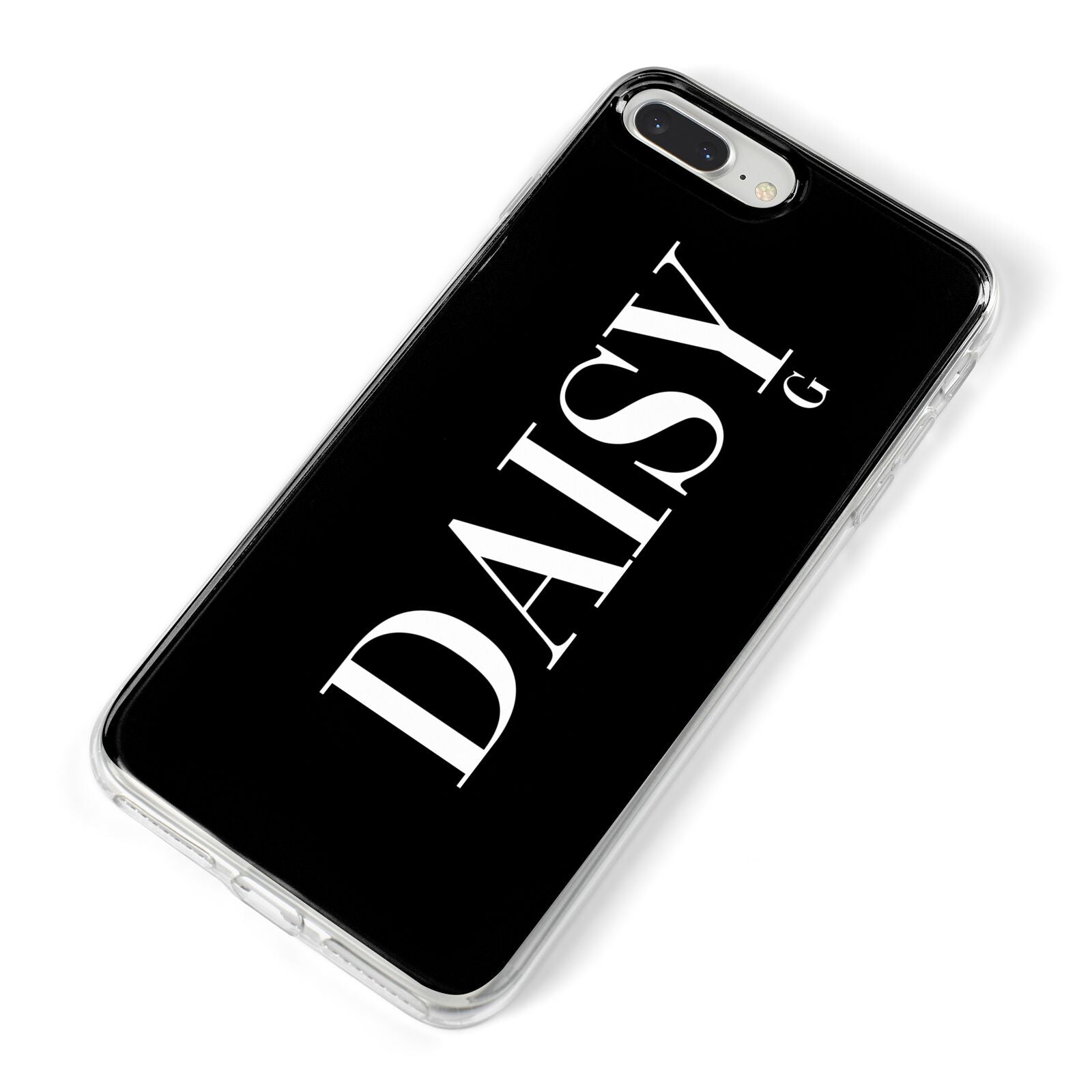 Personalised Black Name iPhone 8 Plus Bumper Case on Silver iPhone Alternative Image