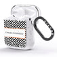 Personalised Black Pattern Name Or Initials AirPods Glitter Case Side Image