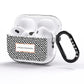 Personalised Black Pattern Name Or Initials AirPods Pro Glitter Case Side Image