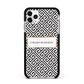 Personalised Black Pattern Name Or Initials Apple iPhone 11 Pro Max in Silver with Black Impact Case