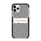 Personalised Black Pattern Name Or Initials Apple iPhone 11 Pro in Silver with Black Impact Case
