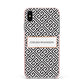 Personalised Black Pattern Name Or Initials Apple iPhone Xs Max Impact Case Pink Edge on Silver Phone