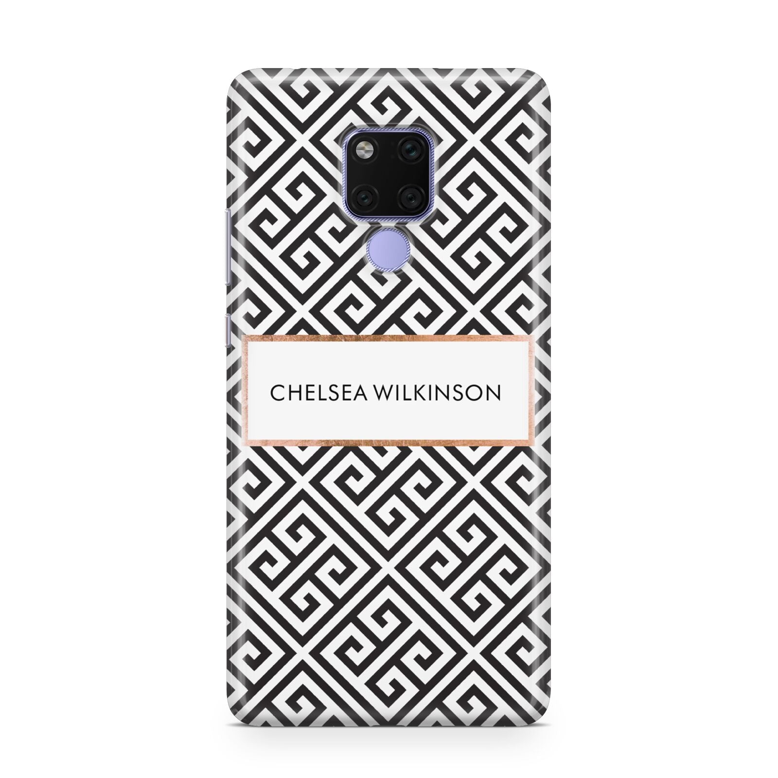 Personalised Black Pattern Name Or Initials Huawei Mate 20X Phone Case