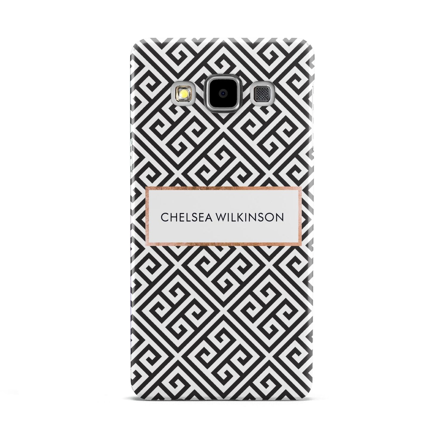 Personalised Black Pattern Name Or Initials Samsung Galaxy A5 Case