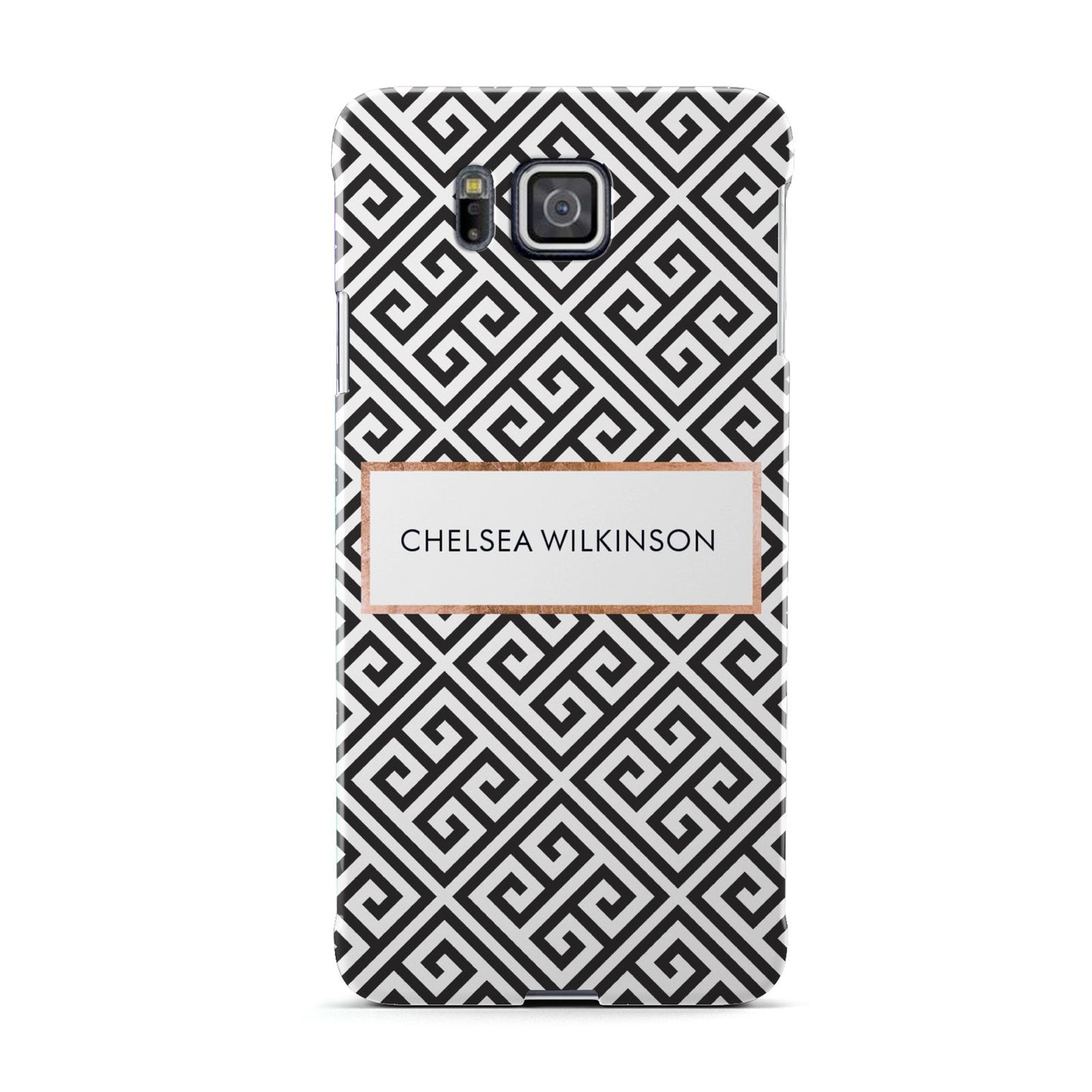 Personalised Black Pattern Name Or Initials Samsung Galaxy Alpha Case