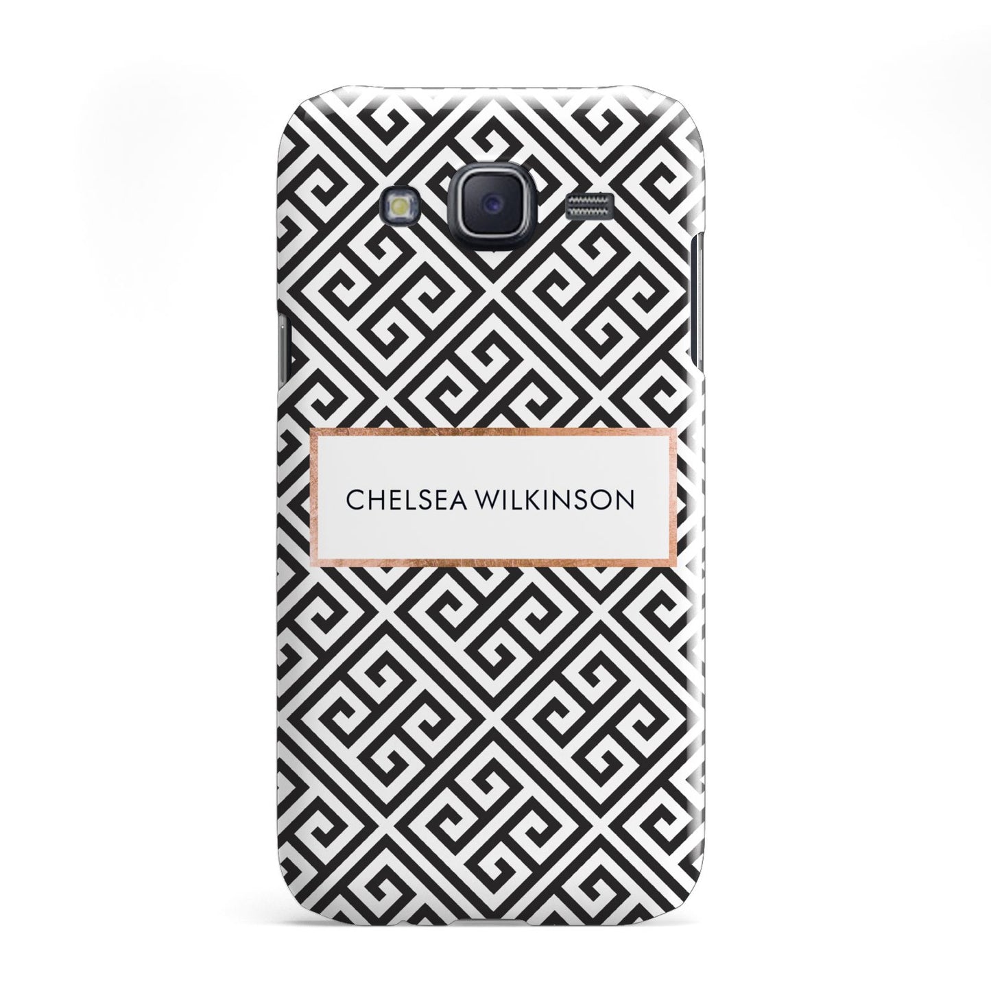 Personalised Black Pattern Name Or Initials Samsung Galaxy J5 Case