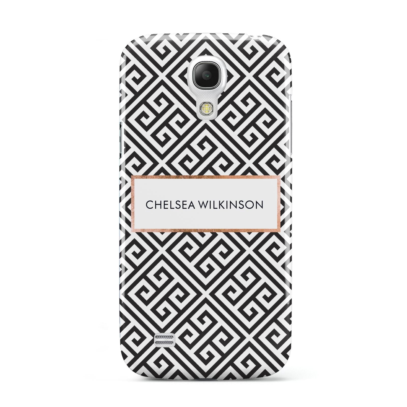 Personalised Black Pattern Name Or Initials Samsung Galaxy S4 Mini Case