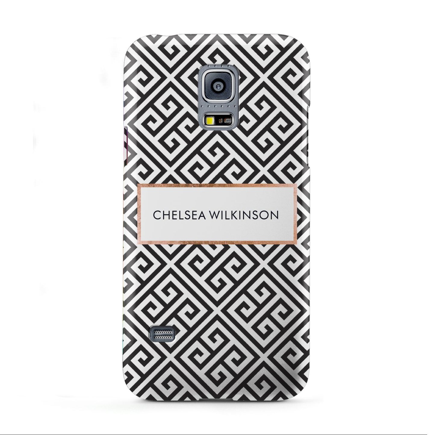 Personalised Black Pattern Name Or Initials Samsung Galaxy S5 Mini Case