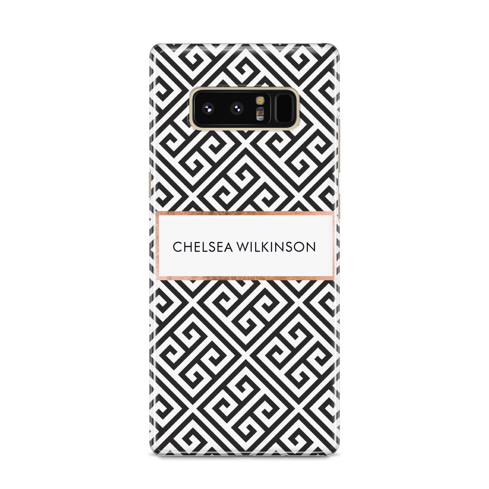 Personalised Black Pattern Name Or Initials Samsung Galaxy S8 Case