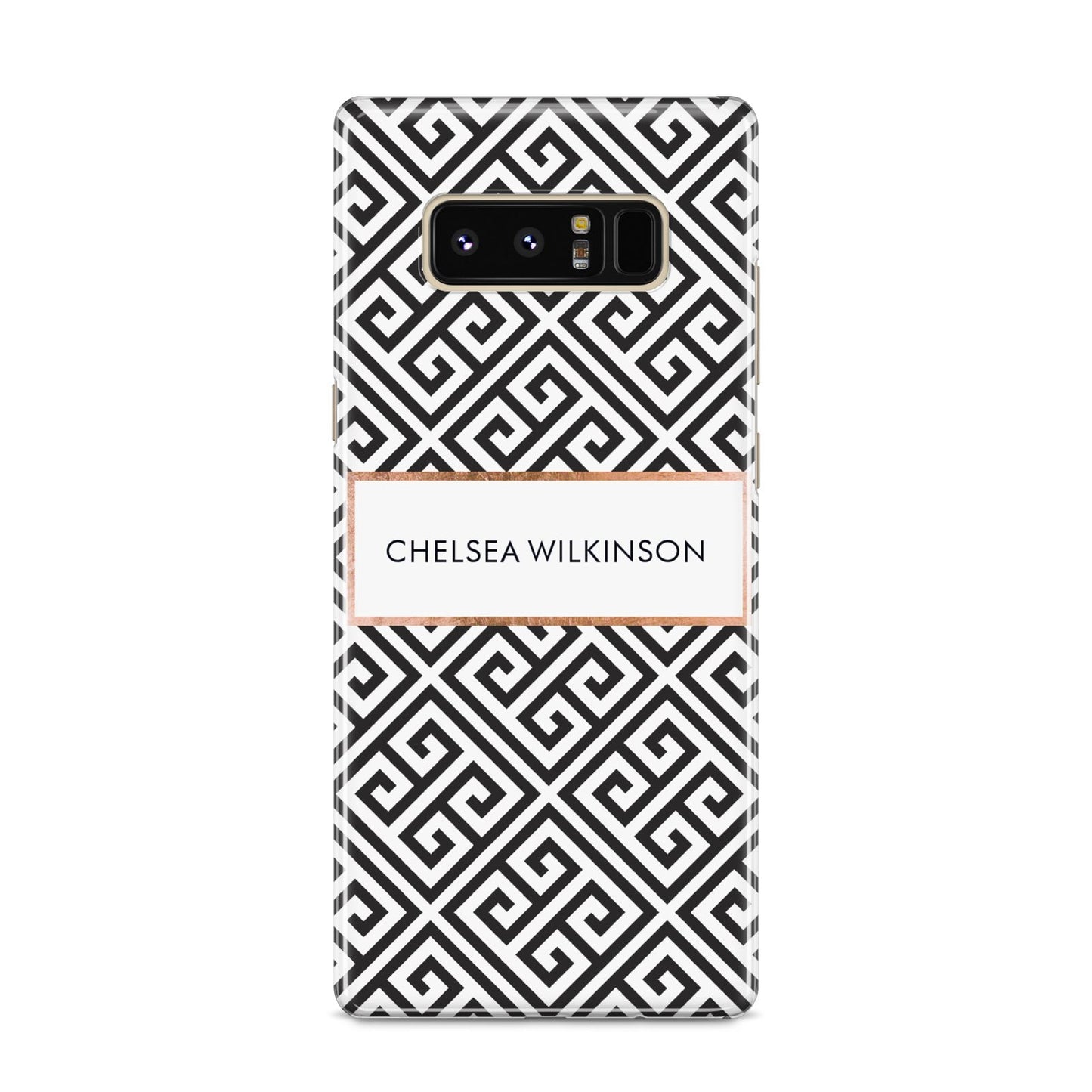 Personalised Black Pattern Name Or Initials Samsung Galaxy S8 Case